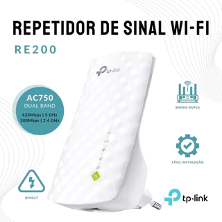 REPETIDOR de Sinal TP LINK Extensor de rede WI-FI MESH Modelo AC750