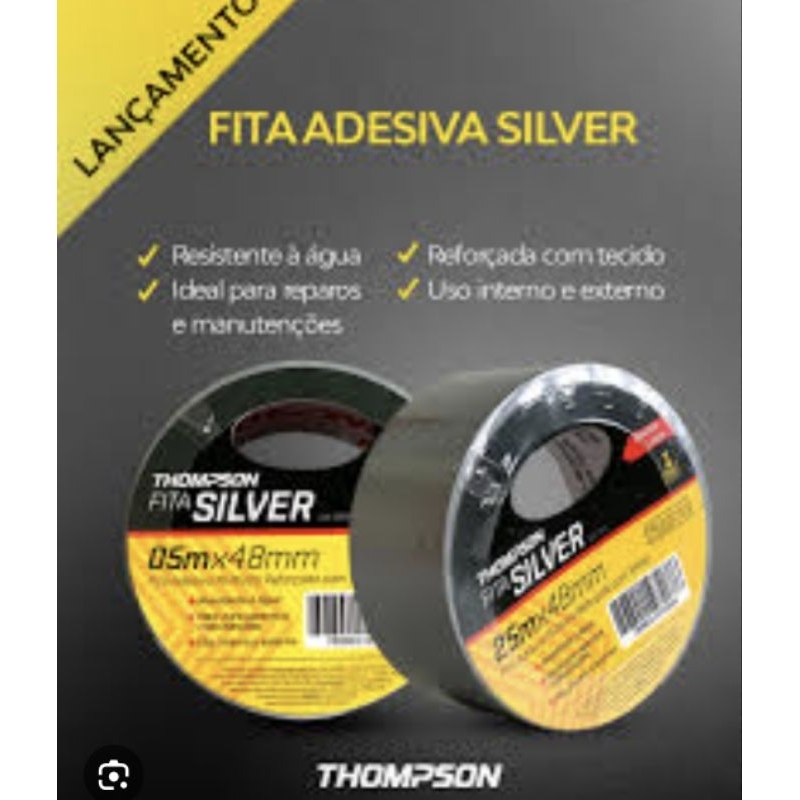 fita silver tape 48mmx05m reforcada thompson multiuso silvertape ...