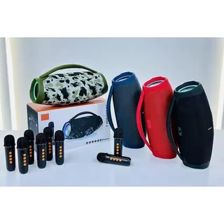 Caixa de Som Bluetooth Portátil Boombox com Microfone e LED RGB – 30W B21 em Oferta na Shopee