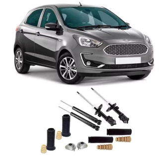 4 AMORTECEDORES + 4 KITS BATENTE FORD KA (2014 ATÉ 2022)