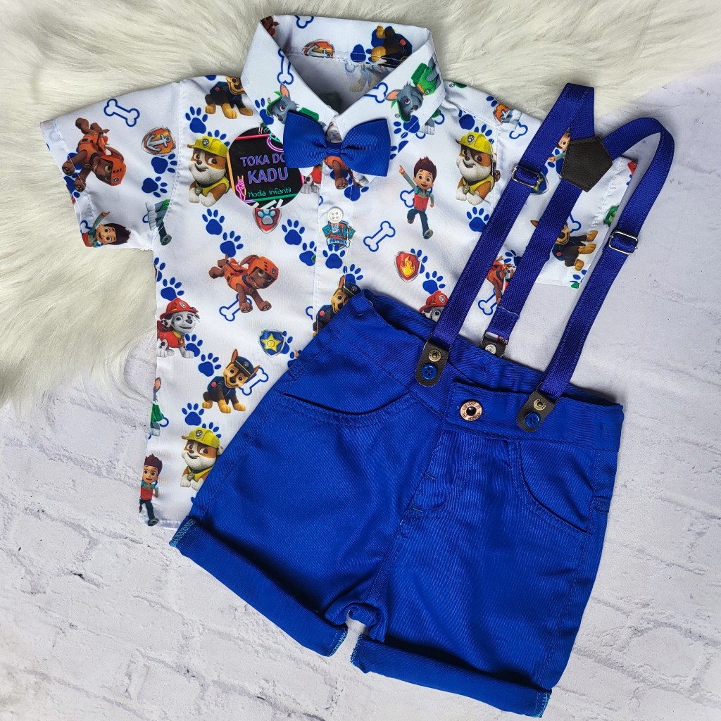 Roupa Da Patrulha Canina Menino Conjunto Social Infantil | Shopee Brasil