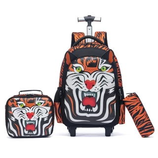 Kit Mochila Infantil resistente Escolar Tigre Estojo Lancheira em Oferta na Shopee