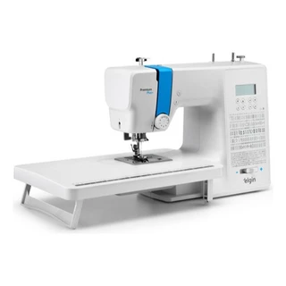 Máquina de Costura Elgin Portátil Premium Plus - 200 Pontos, Mesa Extensora Bivolt