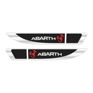 Par Aplique De Paralama Abarth Logo Resinado Premium