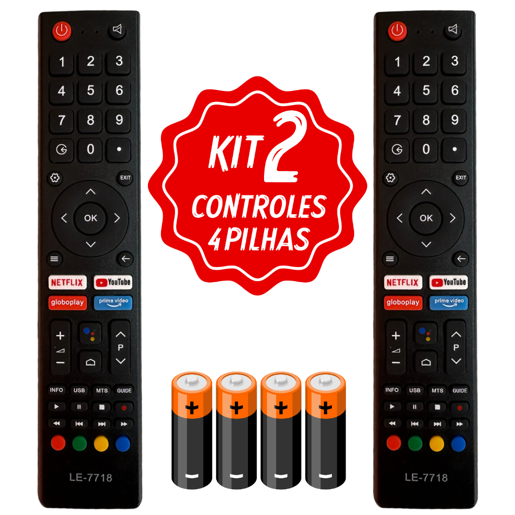 Kit Controle Remoto Tv Smart Philco 4k Ptv42dswn