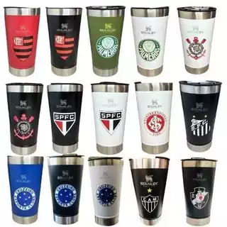 Copo Térmico de time /TODOS OS TIMES DO BRASILEIRÃO / personalizado com tampa e abridor 473ml