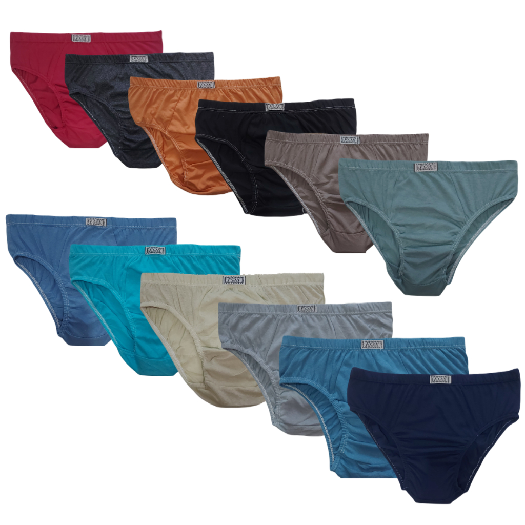 Cueca Kit 10 peças 100% Algodão Estilo Confortável e Respirável Modelo Slip