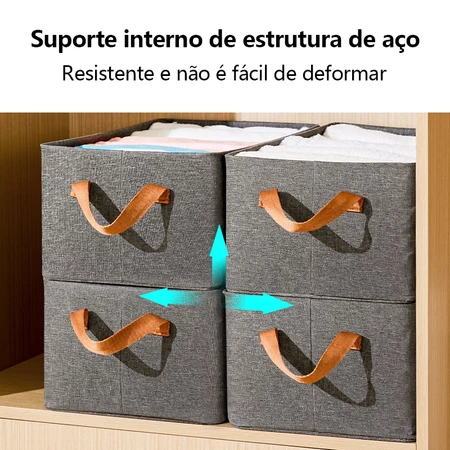 Caixa Mutiuso Organizadora Colors Dobravel TNT para armarios guarda roupas YH
