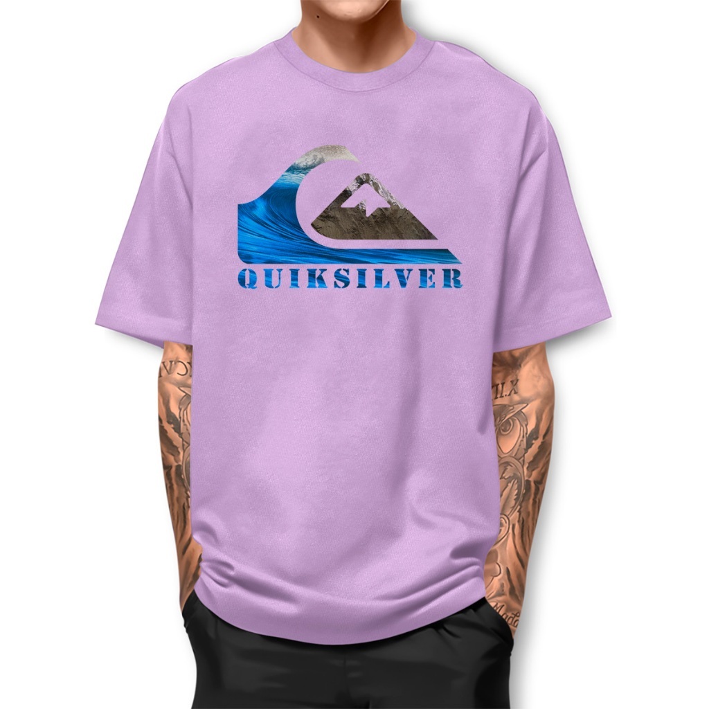 Camiseta Quiksilver Montanha Paisagem Camisa barata algodão
