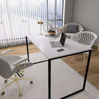 Escrivaninha Industrial Escritorio Home office 90 x 60 Cm Mesa Notebook Computador Ferro