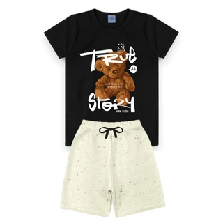 Conjunto Infantil Menino Roupa de Criança masculino Bermuda e Camiseta Atacado Barato. l01