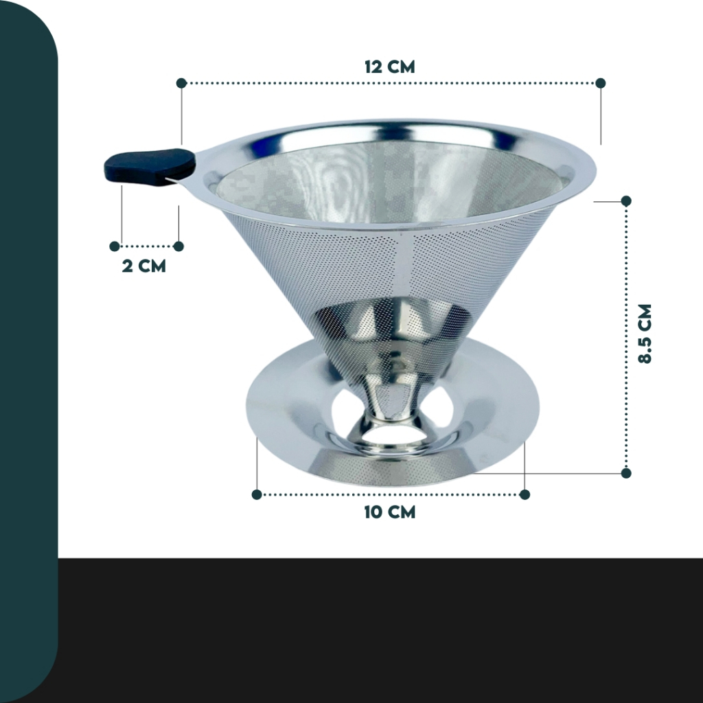 Filtro De Café 103 Inox - Coador de Café Grande Sem Uso De Papel - AV