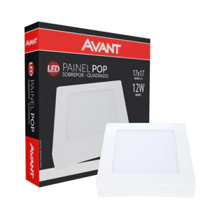 Painel De Led De Soprepor 12w 6500k/3000K 17cm Bivolt Quadrado Avant