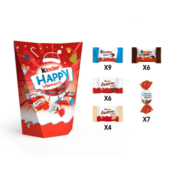 CHOCOLATES KINDER HAPPY MOMENTS SORTIDOS 184GR | Shopee Brasil