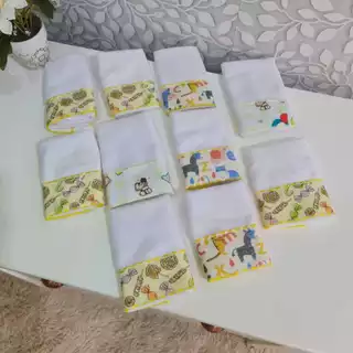 Toalhinhas Enxoval Maternidade  do Bebe Ombro e Boca Kit Com  10 Peças em Oferta na Shopee
