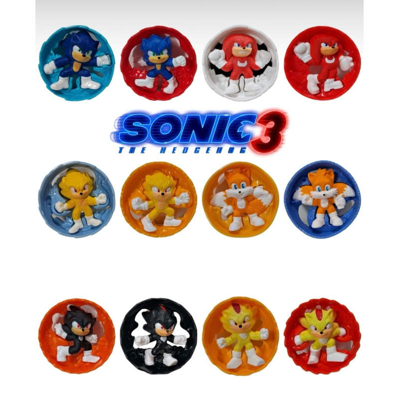 coleção completa 12 bonecos filme sonic 3 the hedgehog McDonald’s ...