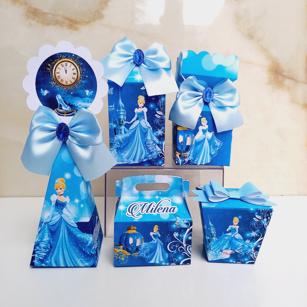 Kit Festa Cinderela Lembrancinhas Personalizadas Pegue/Monte Festa ...