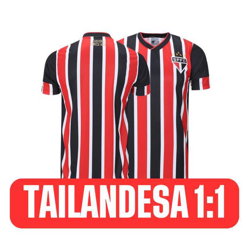Camisa São Paulo Uniforme Reserva Listrada 2024 2025 Edição Limitada