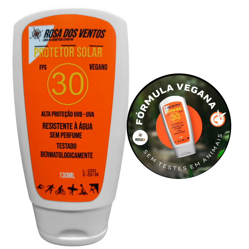 Protetor Solar Vegano Fps30 Rosa Dos Ventos 130ml Sem Cheiro | Shopee ...