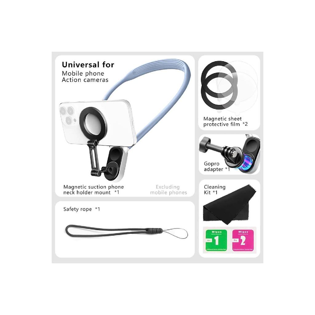 Suporte Magnético Alça De Pescoço Celular Selfie Neck Mount