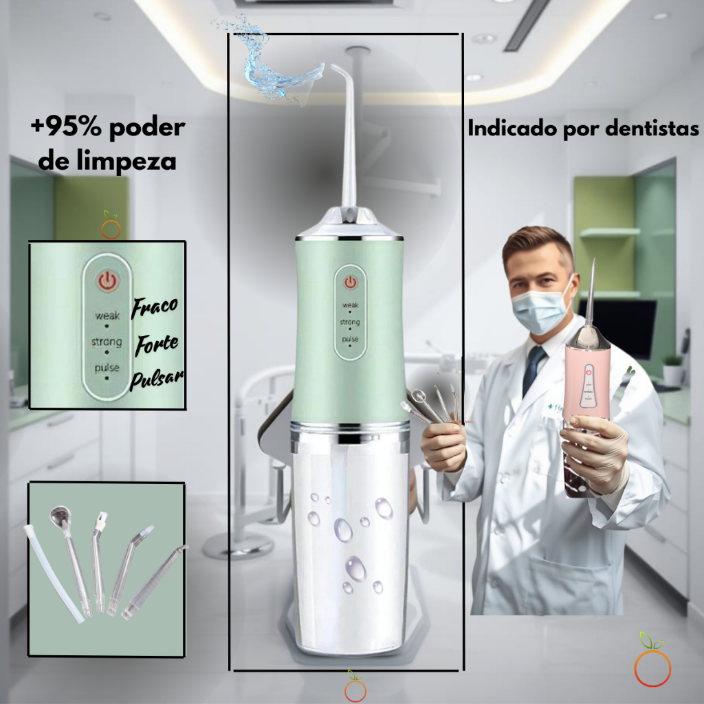 Irrigador Bucal para implantes removedor de tartaro gengivite jato de ...