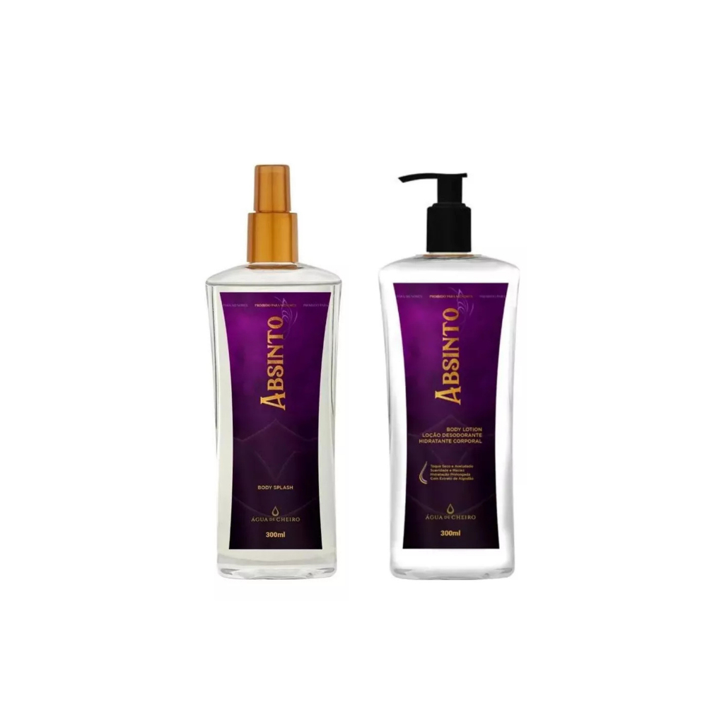 Body Splash e Hidratante Corporal Absinto Feminino Perfumaria Agua de ...