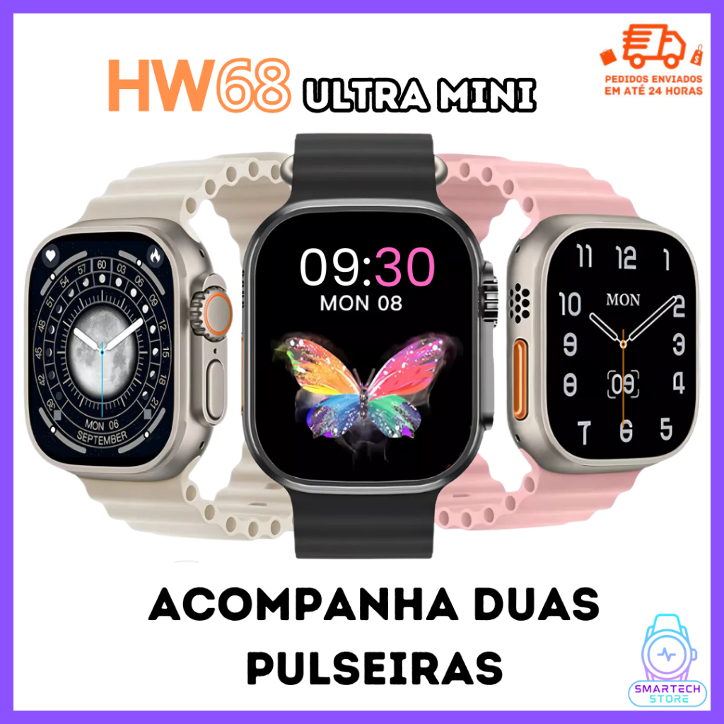 Smartwatch HW68 Ultra mini 2 Pulseiras 41mm Series 8 Original | Shopee ...