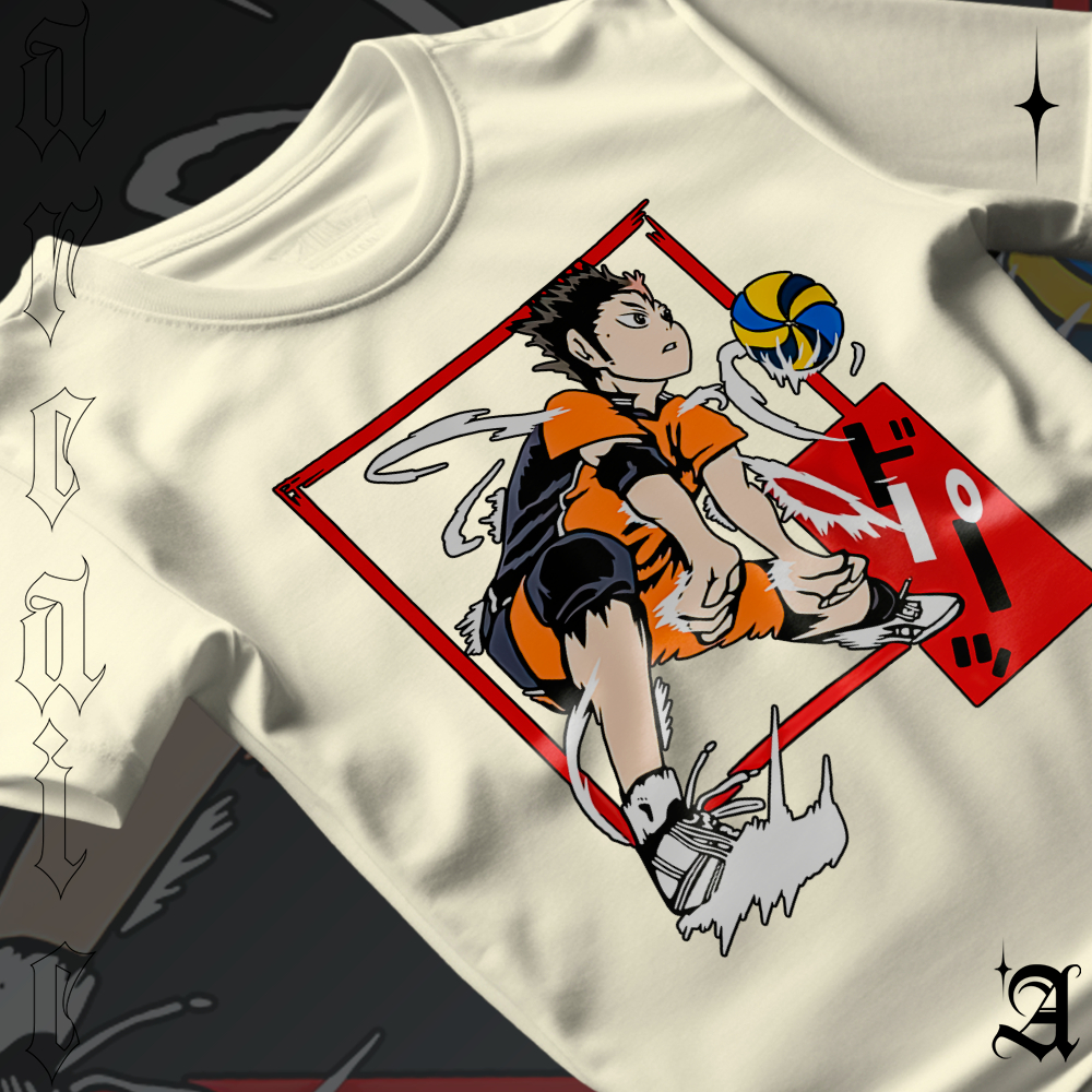 Camiseta Basica Algodao Yu Nishinoya Divino Guardião Da Karasuno