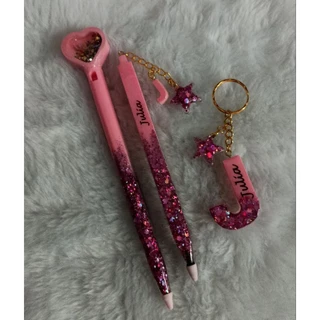 Kit Presente Caneta + Chaveiro Personalizado Com Nome * LER DESCRIÇÃO * em Oferta na Shopee