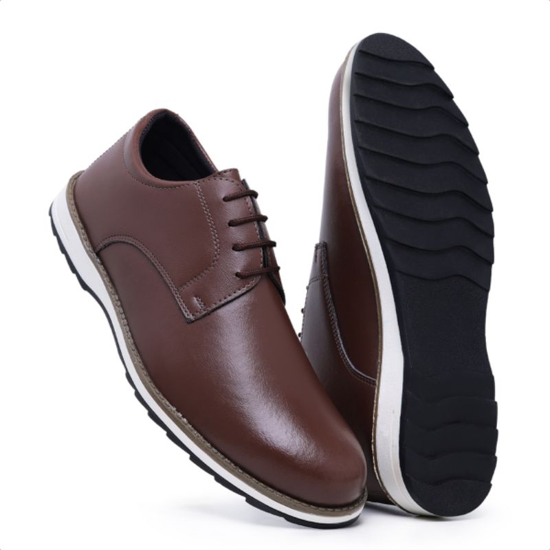 Sapato Social Masculino Sapatenis Casual Oxford Marrom Capuccino