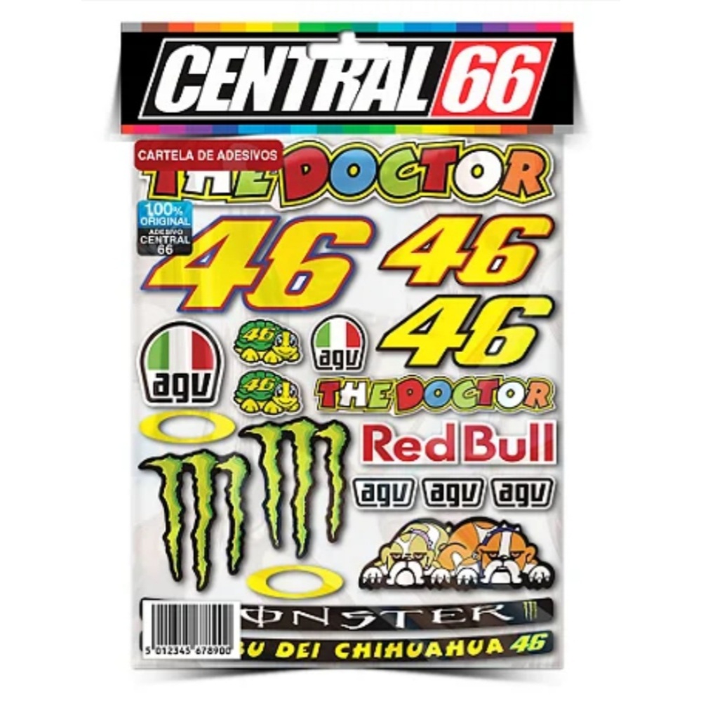 Cartela de Adesivos 46 The Doctor Liso Sem Resina | Shopee Brasil