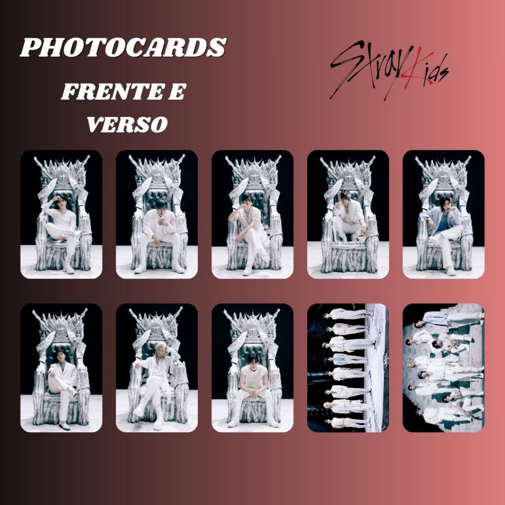 ◎ KOZ PHOTO CARD PHOTOCARDS STRAY KIDS FRENTE E VERSO | Shopee Brasil