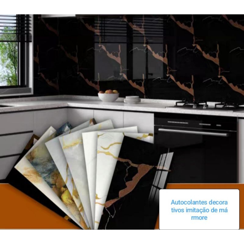 KIT10 Placa Adesiva 3d Mármore De Parede Relevo Lavável 30cm X 60cm Autocolante Decoração Quarto