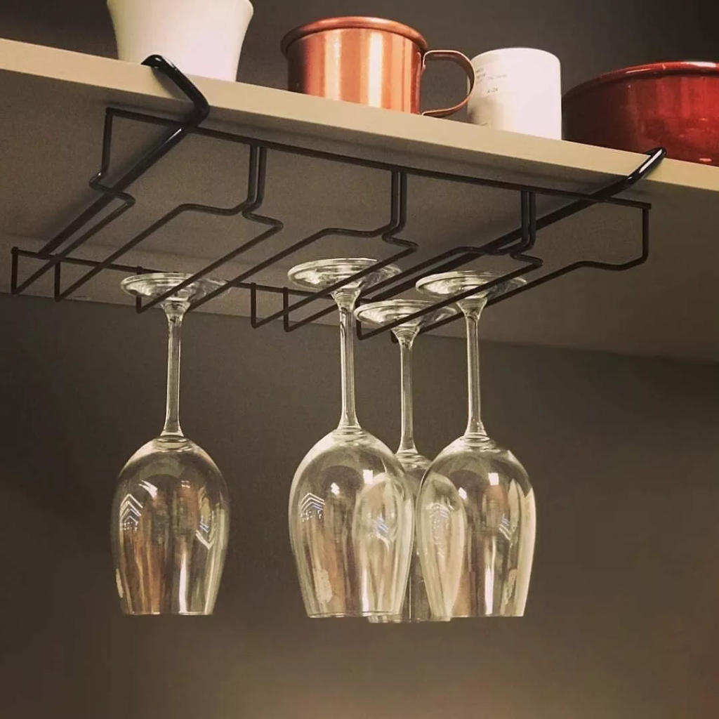 Suporte Organizador Taças, de Encaixe, Suspenso para Armário Cozinha ...