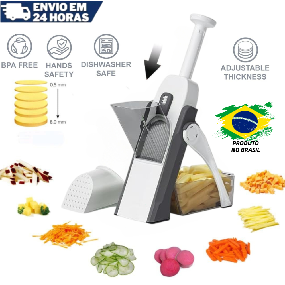 Cortador Mandoline Multifuncional Em Fatiador Para Batatas Legumes E Vegetais Com Alta