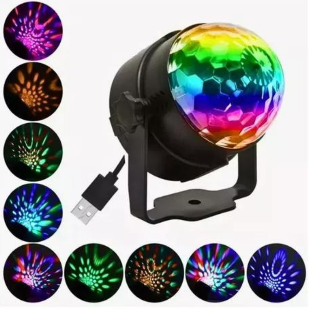 Lâmpada globo De Luzes para festas led colorida RGB baladas discoteca ...