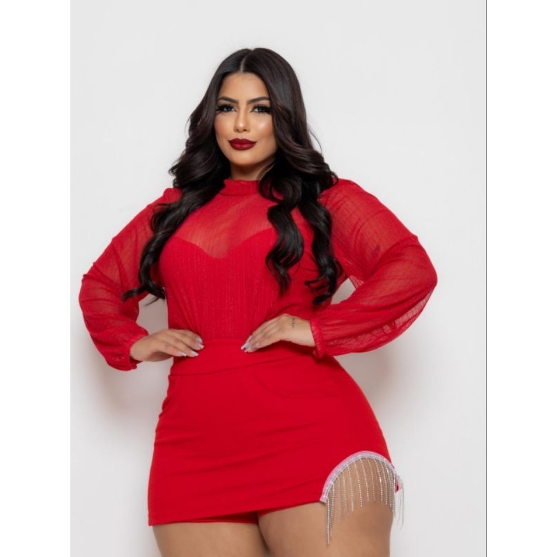 MODELO PLUS SIZE no conjunto ou avulso MODA FEMININA REF franja ...