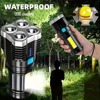 Lanterna led luz brilhante super brilhante recarregável portátil ao ar livre NTD-097