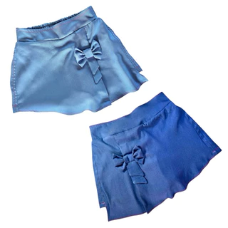 Short Saia Jeans Menina Infantil Criança Blogueira Verão 2025