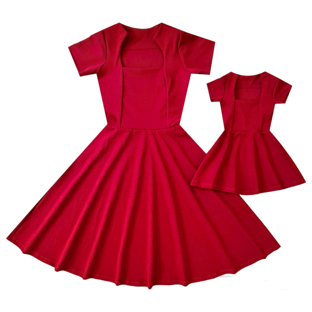 Vestidos Tal Mãe Tal Filha Godê Midi Moda Evangélica Cristã