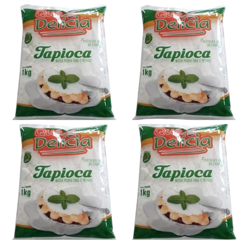 Kit 4 Pacotes De Massa Goma Tapioca Que Delicia 1Kg | Shopee Brasil