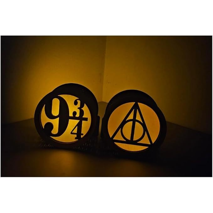 Luminária Inspirada em Harrry Potter Insiginia da Morte Plataforma 9 3/4 Plataforma do Mago