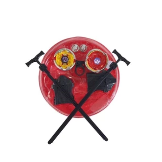 Novo -Kit cartela C/ 2 Beyblades de Metal + Lançador + Arena em Oferta na Shopee