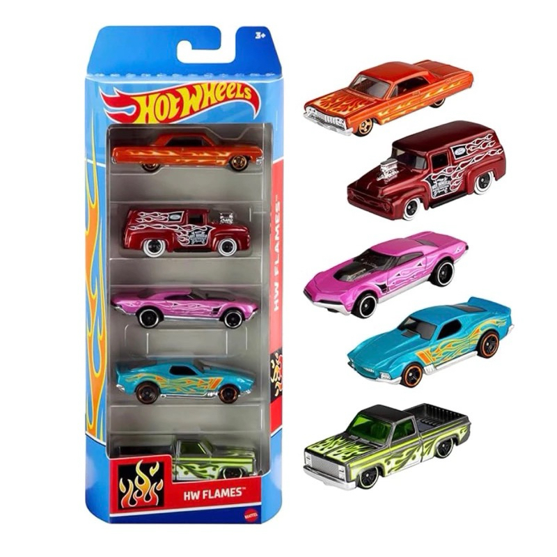 Pacote com 5 carrinhos da Hot Wheels - Pack 5 | Shopee Brasil