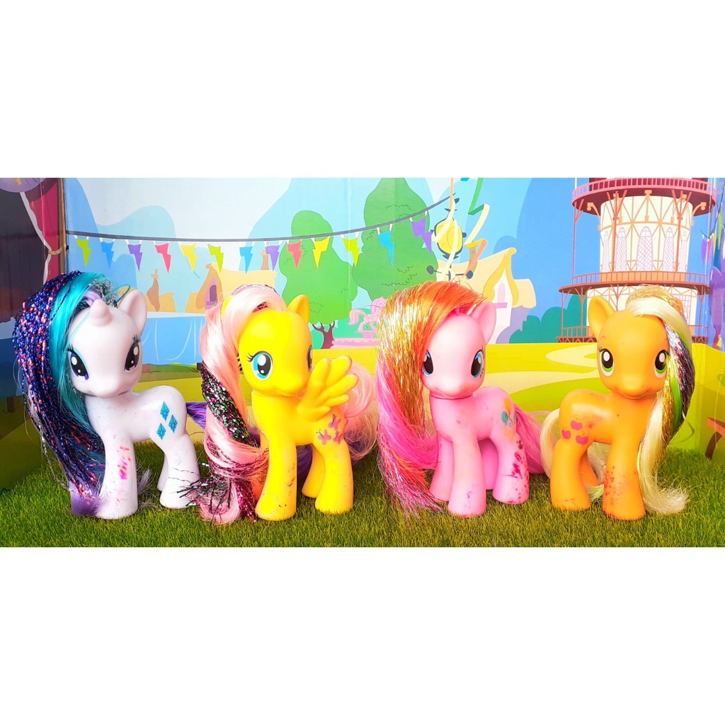 Mini Bonecas - Conjunto 4 pôneis - 8cm - Ler descrição | Shopee Brasil