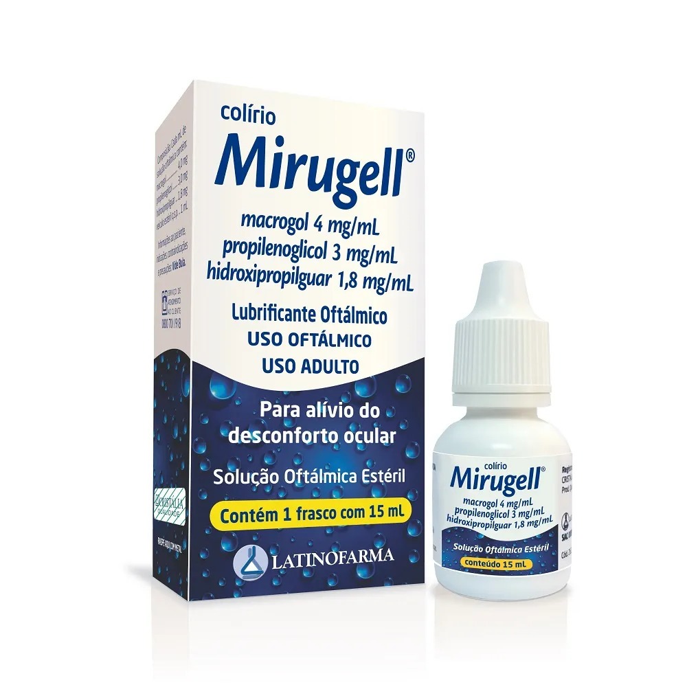 Colirio oftálmico Mirugell 15ml | Shopee Brasil