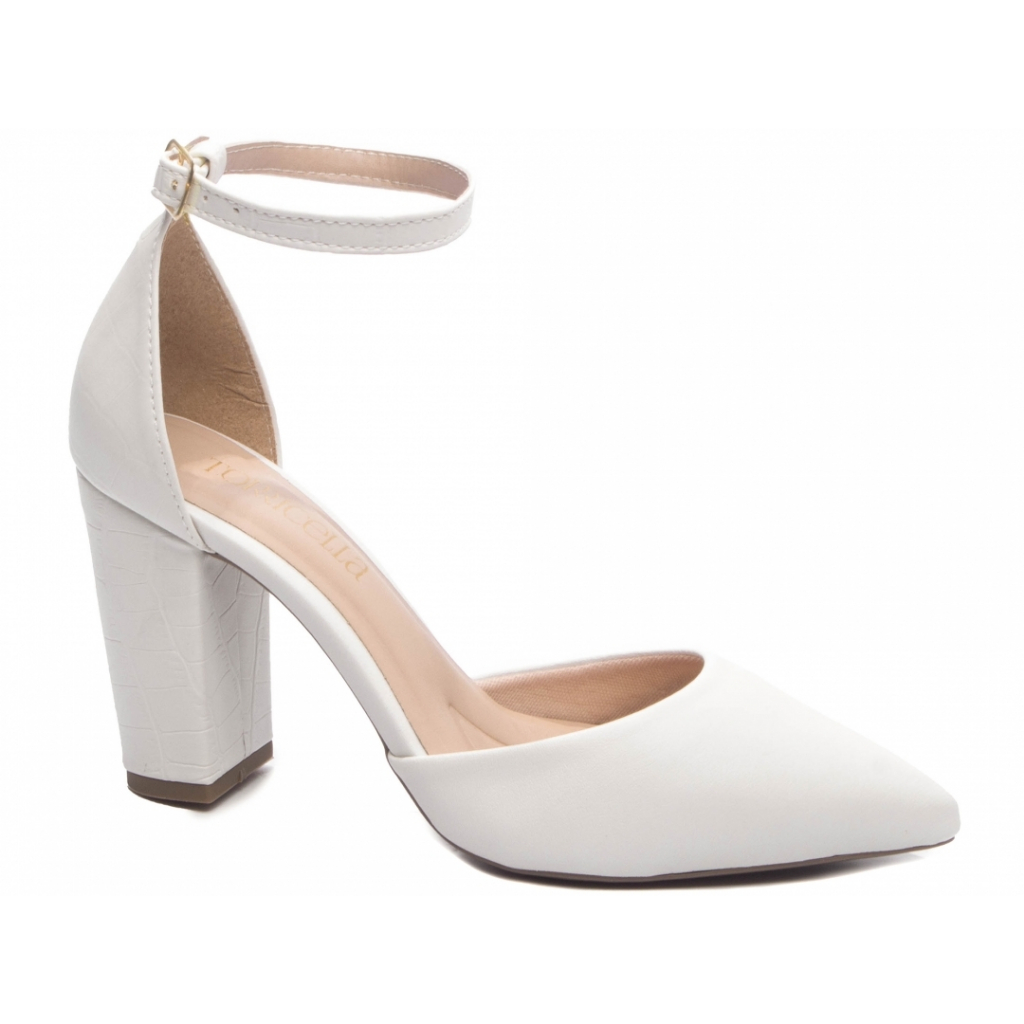 Sapato Scarpin Feminino com Tornozeleira, confortável ideal para festa ...