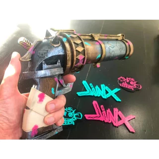 Arma Cosplay Jinx Arcane League Of Legends - pistola jinx
