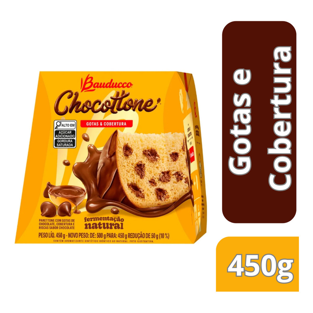 Chocottone Bauducco Gotas de Chocolate 400g Panetone Caixa | Shopee Brasil