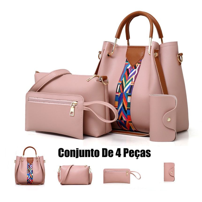 Joybe Conjunto Feminino De Pe As Bolsa De M O Bolsa De Ombro